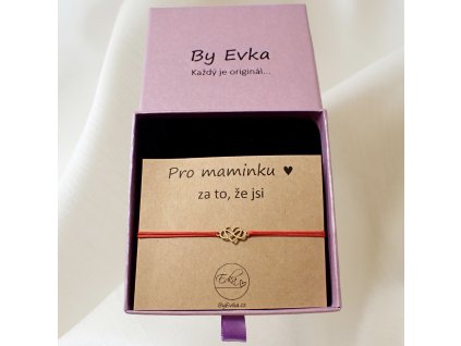 By Evka - zlaté srdce na nekončnu nekonečno srdíčko náramek dárek z lásky párový náramek (22)