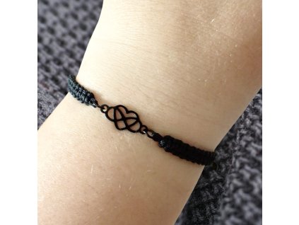 By Evka srdce na nekončnu nekonečno srdíčko náramek dárek z lásky párový náramek (7)