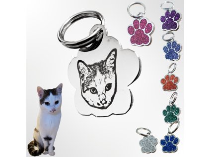 By Evka klíčenka s portrétem domácího mazlíčka dárek pro pejskaře (27)