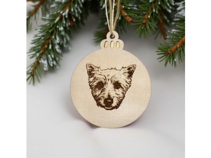 By Evka gravírování do dřevěné baňky zavěšení na stromek (1)