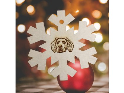 By Evka gravírování do dřevěné vločky zavěšení na stromek (1)