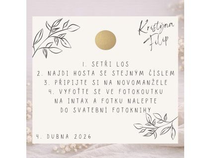 By Evka - svatební stírací losy - Svatební hra