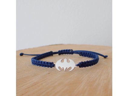 By Evka | Batman z chirurgické oceli |  macrame náramek | dárek pro muže |  dárek pro přítele |  Marvel