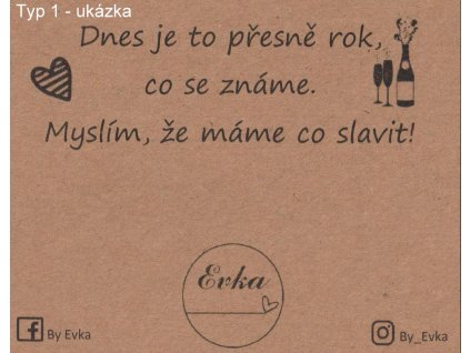 By Evka | Dárková kartička s vlastním textem na přání