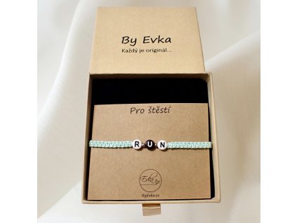 By Evka RUN macrame náramek dárek pro běžce