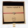 By Evka šňůrkový náramek se srdíčkem s gravírováním ''JSI MOJE VŠECKO'' chirurgická ocel (2)