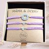By Evka MÁMA A DCERY macrame náramky s gravírovanými jmény dárek pro maminku a dcery