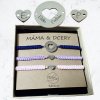 By Evka náramky se srdíčky MÁMA A DCERY gravírování jmen 2