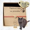 Náramek s gravírovaným portrétem hlavy domácího mazlíčka (např. pes/kočka,...) - zlaté srdíčko