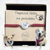 Náramek s gravírovanými portréty hlav dvou domácích mazlíčků (např. pes/kočka, ...) - stříbrné kolečko