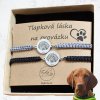 By Evka náramek s gravírováním foto dvou domácích mazlíčků, pejsků náramek se zvířetem set dvou náramků (6)