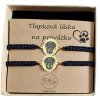 SET: Náramky s gravírovaným portrétem hlavy domácího mazlíčka (např. pes/kočka, ...) - kolečko stříbrné/zlaté