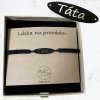 By Evka macrame náramek s textem TÁTA a datumy narození dětí dárek pro tatínka (1)