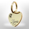 By Evka klíčenka s portrétem domácího mazlíčka zlaté srdíčko s tlapkou klíčenka dárek pro pejskaře (6)