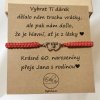 By Evka - náramek s dvojitým srdíčkem - macrame náramek - chirurgická ocel