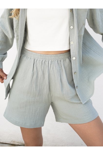 Muslin shorts mint