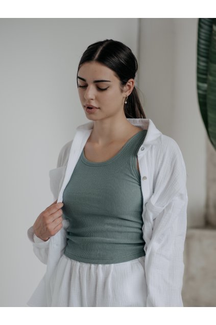 Dámské tílko mint cropped