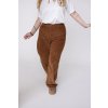 Manšestrové kalhoty široké hnědé