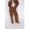 Manšestrové kalhoty široké hnědé