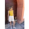 Women's cropped tank top yellow