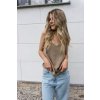 Women's Tencel tank top coffee beige
