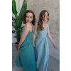 Midi šaty s odhalenými zády sky blue