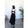 Midi šaty s odhalenými zády černé