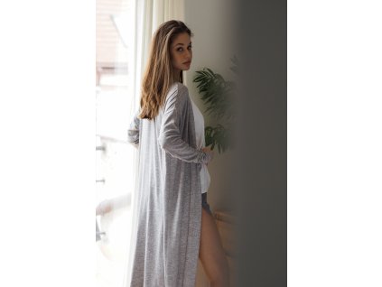 Long sweater cardigan grey (Velikost L)