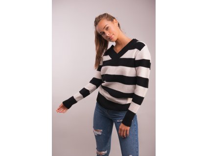 Oversized wool sweater stripes (Velikost L)