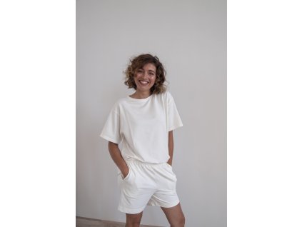 Loungewear t-shirt cream (Velikost L)