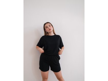 Loungewear t-shirt black (Velikost S)