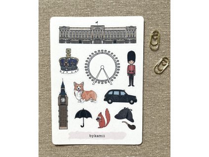 Samolepkový arch - Londýn