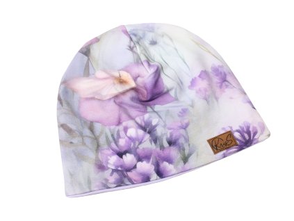 KLASICKÁ ČEPICE FIALOVÉ KVÍTÍ