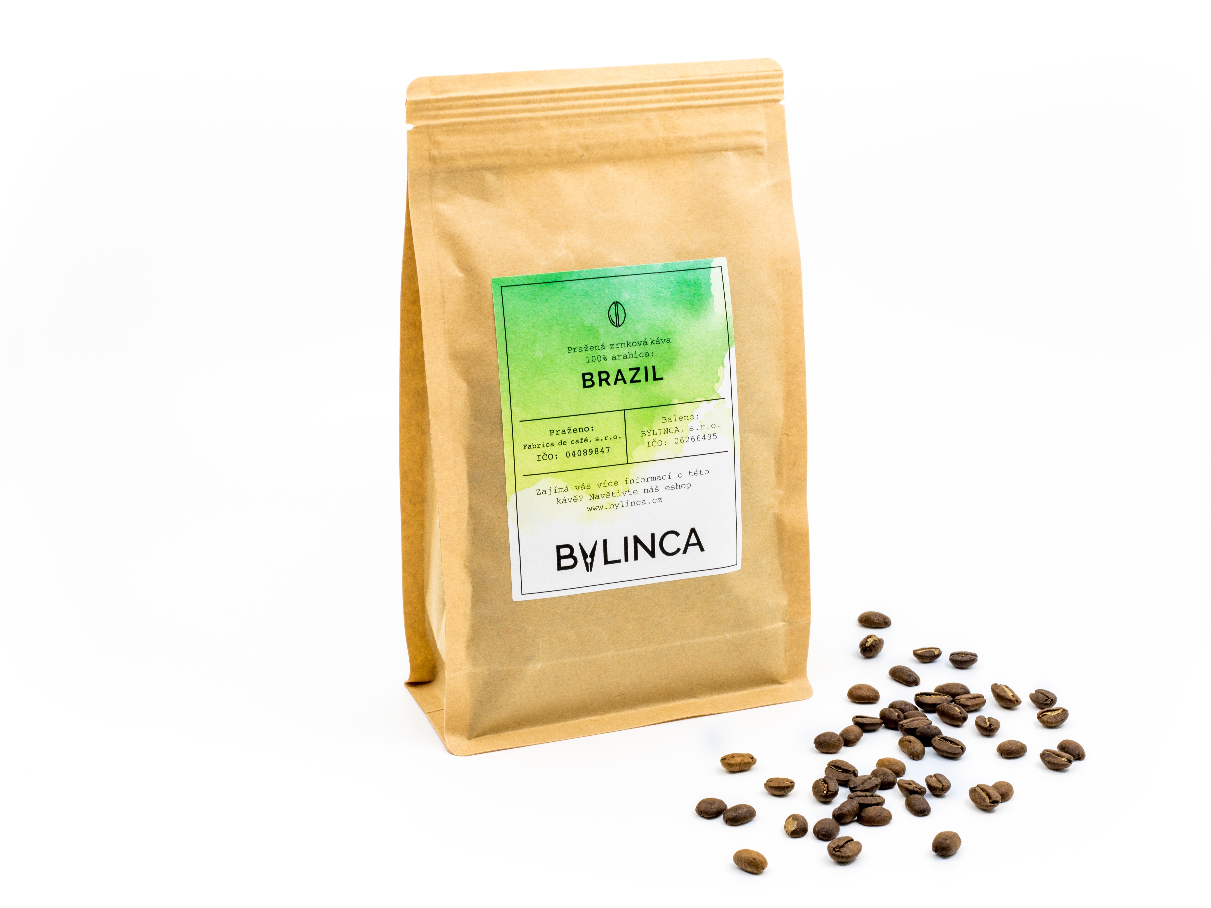 BYLINCA Zrnková káva: Brazil 100g, 250g, 500g, 1000g 1 ks: 500g
