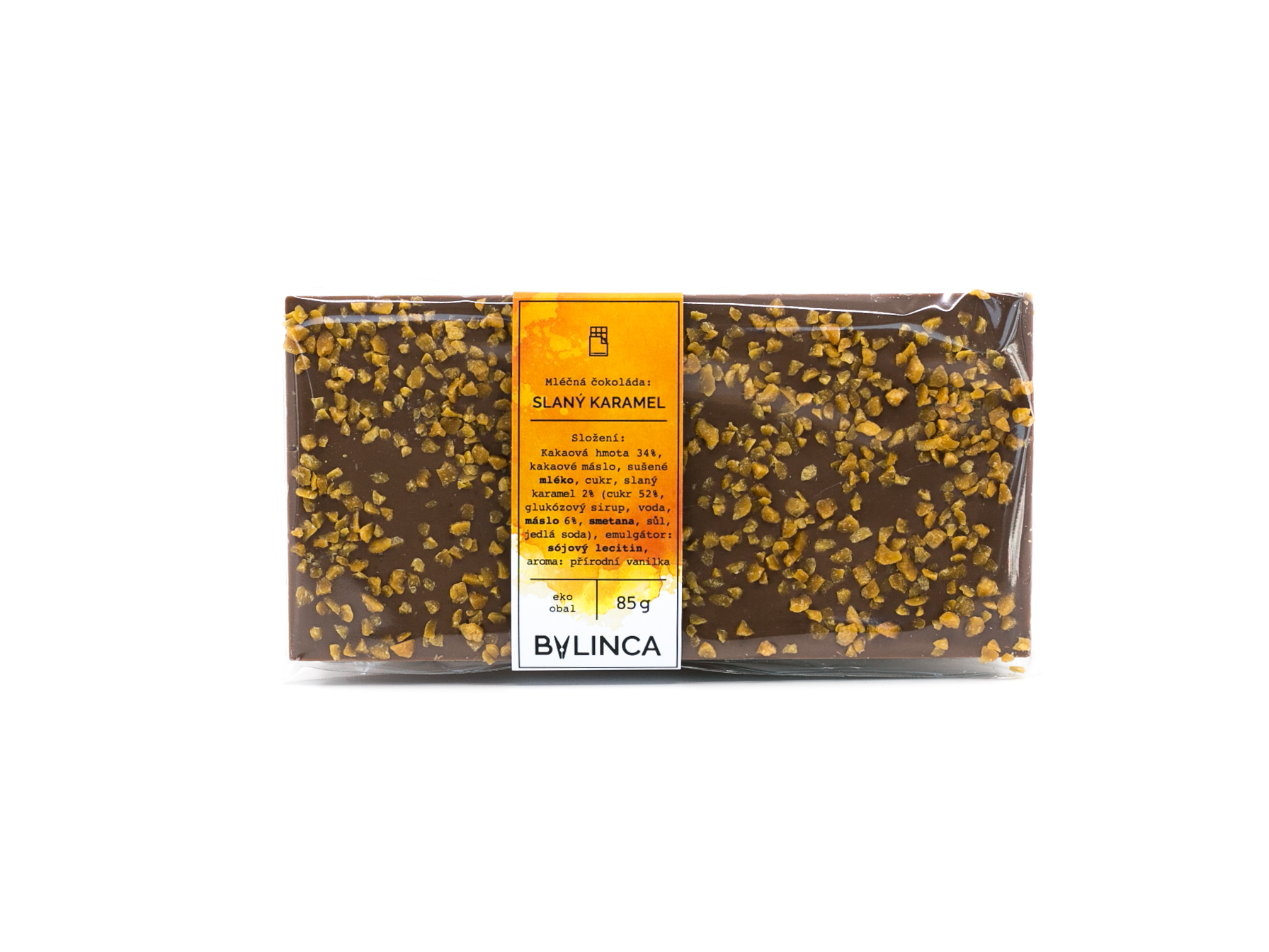 BYLINCA Mléčná čokoláda: Slaný karamel 85g