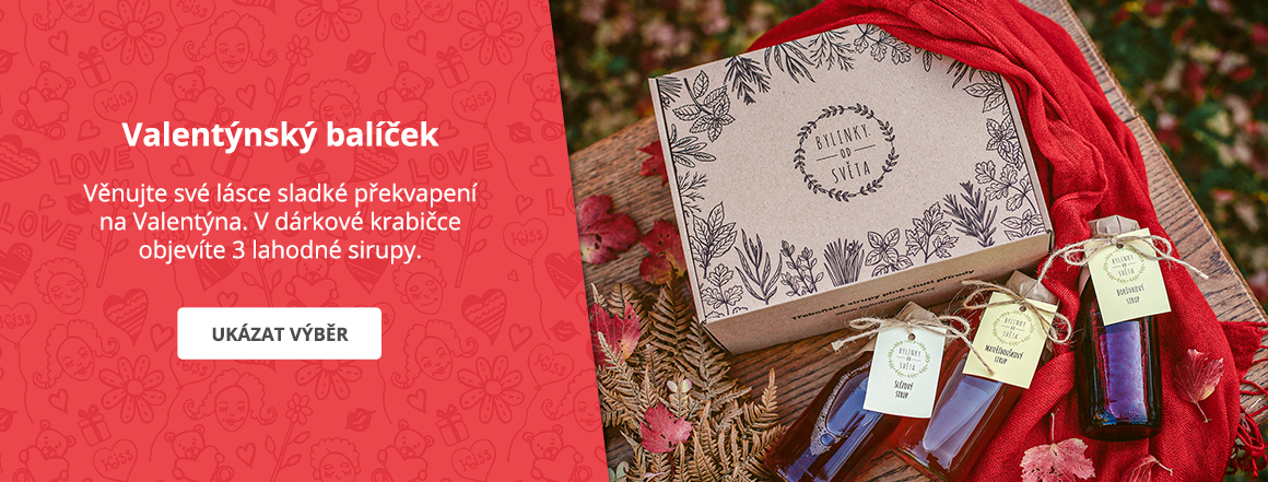 Dárkové balení 3 sirupů na Valentýna