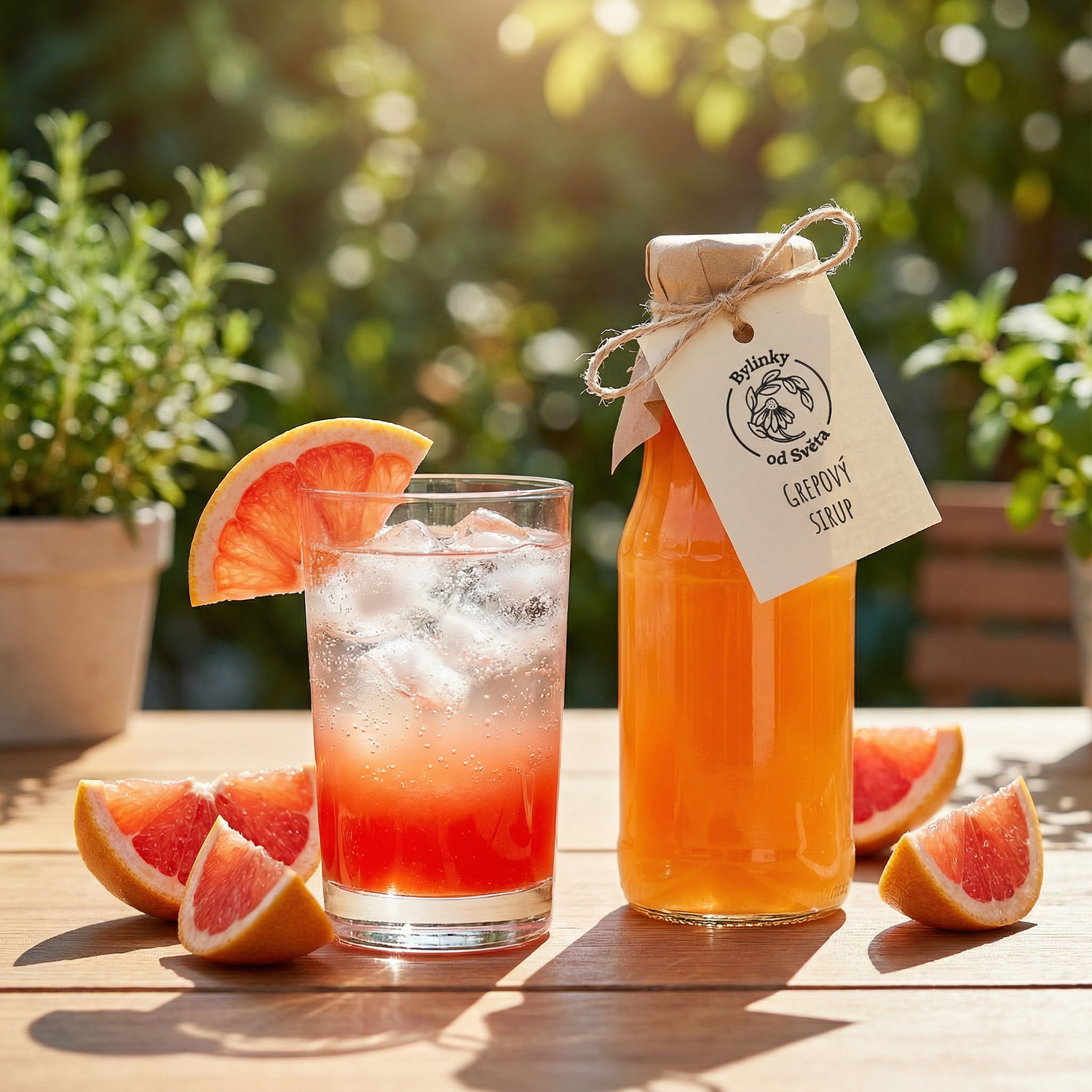 Grepová limonáda a citrusový horký nápoj