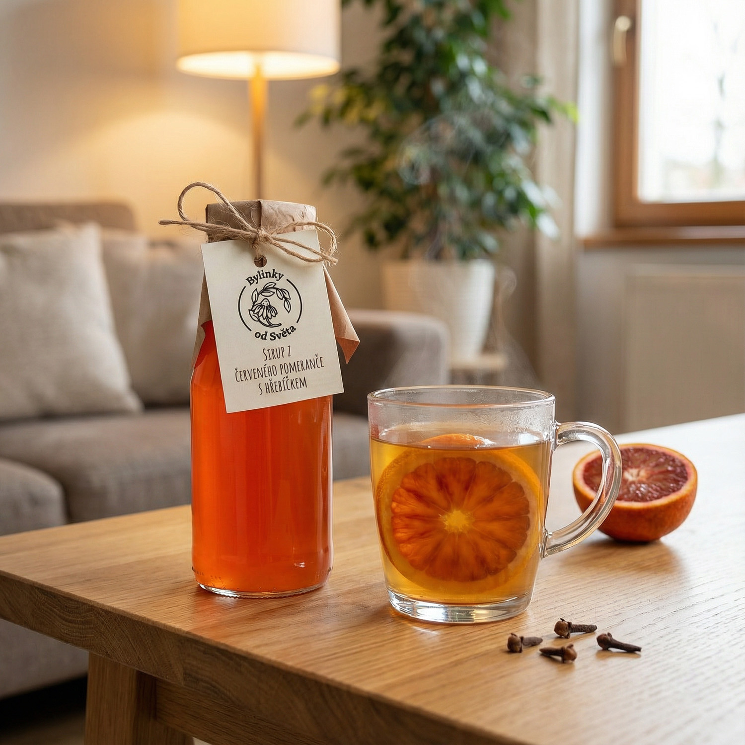 Domácí limonáda z červeného pomeranče