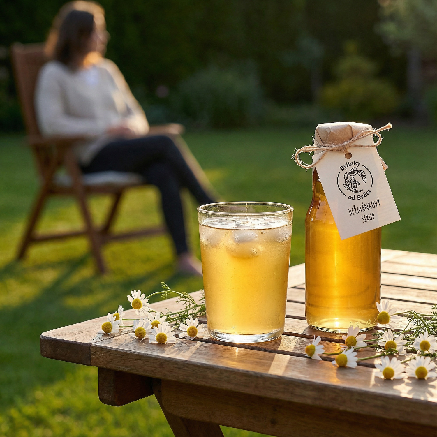 Heřmánkový sirup Bylinky od Světa – bylinný sirup z květů heřmánku
