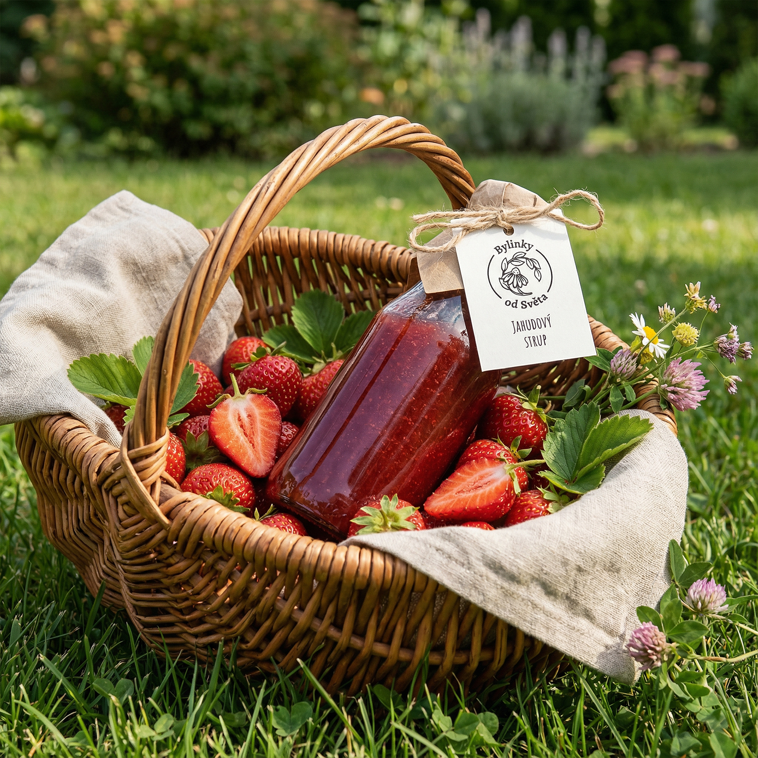 Hustý jahodový sirup Bylinky od Světa