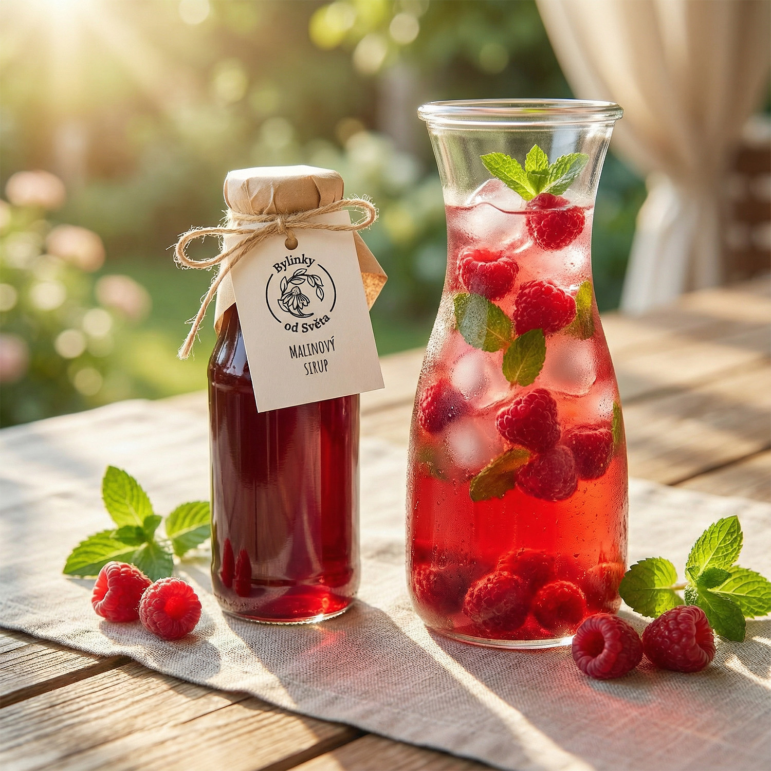 Hustý malinový sirup Bylinky od Světa
