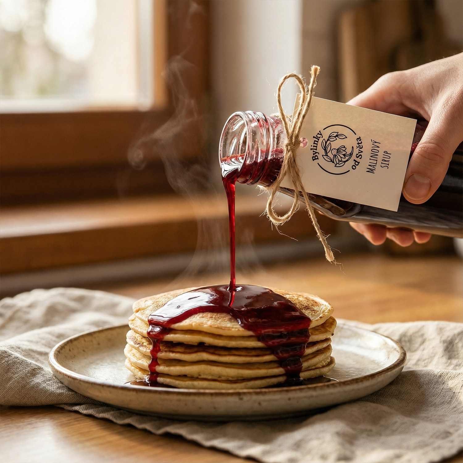 Snídaně s malinovým sirupem