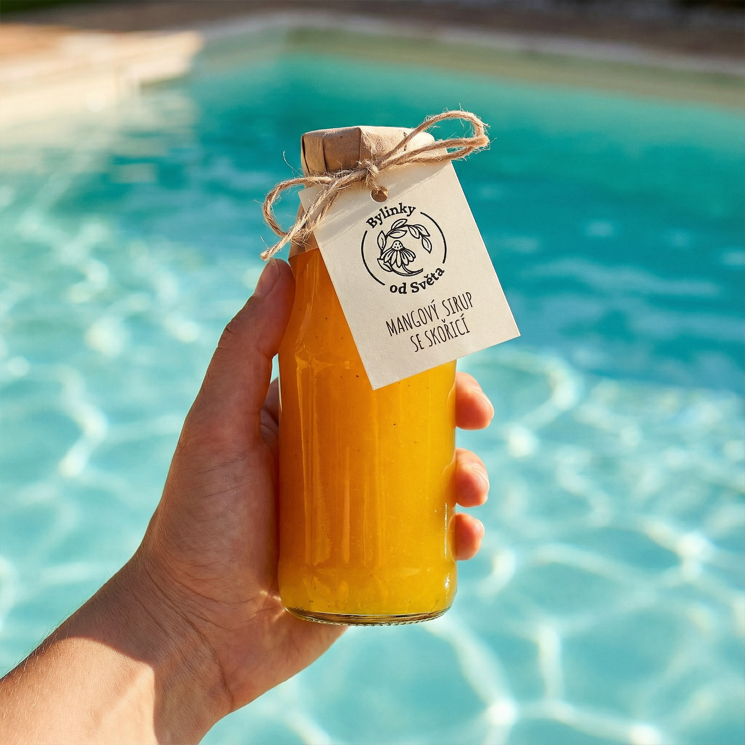 Přírodní mangový sirup se skořicí Bylinky od Světa