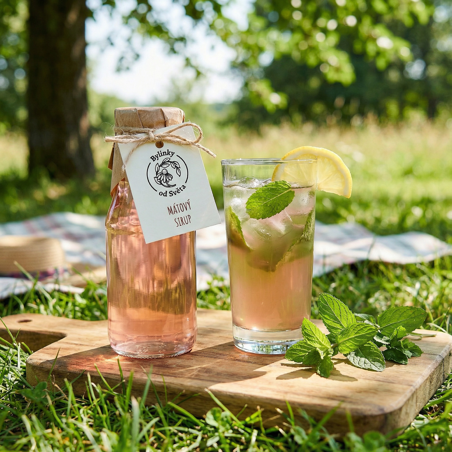 Domácí mátová limonáda ze sirupu Bylinky od Světa