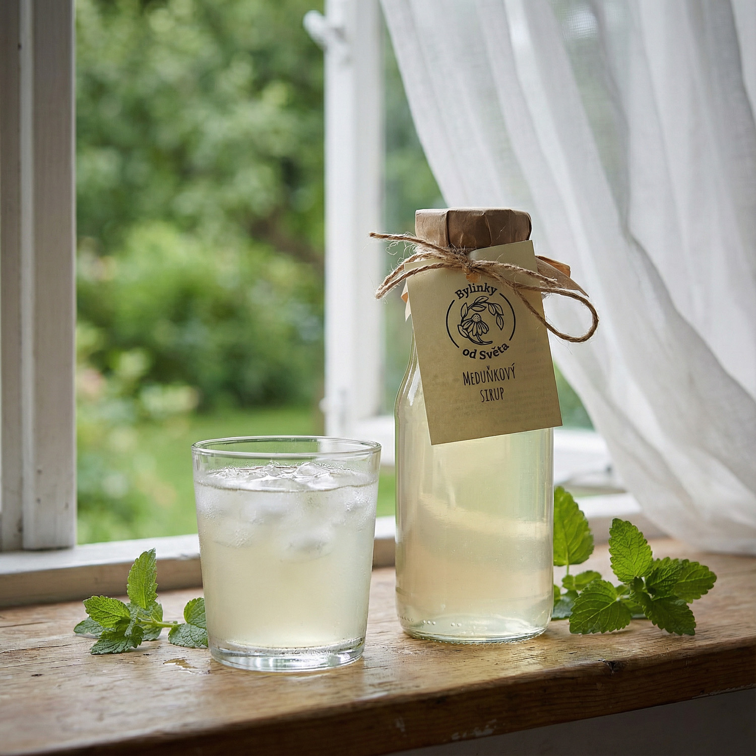 Domácí limonáda z meduňkového sirupu Bylinky od Světa