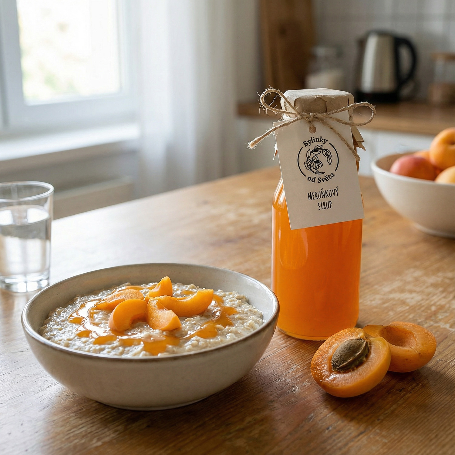 Meruňková limonáda a horký meruňkový nápoj