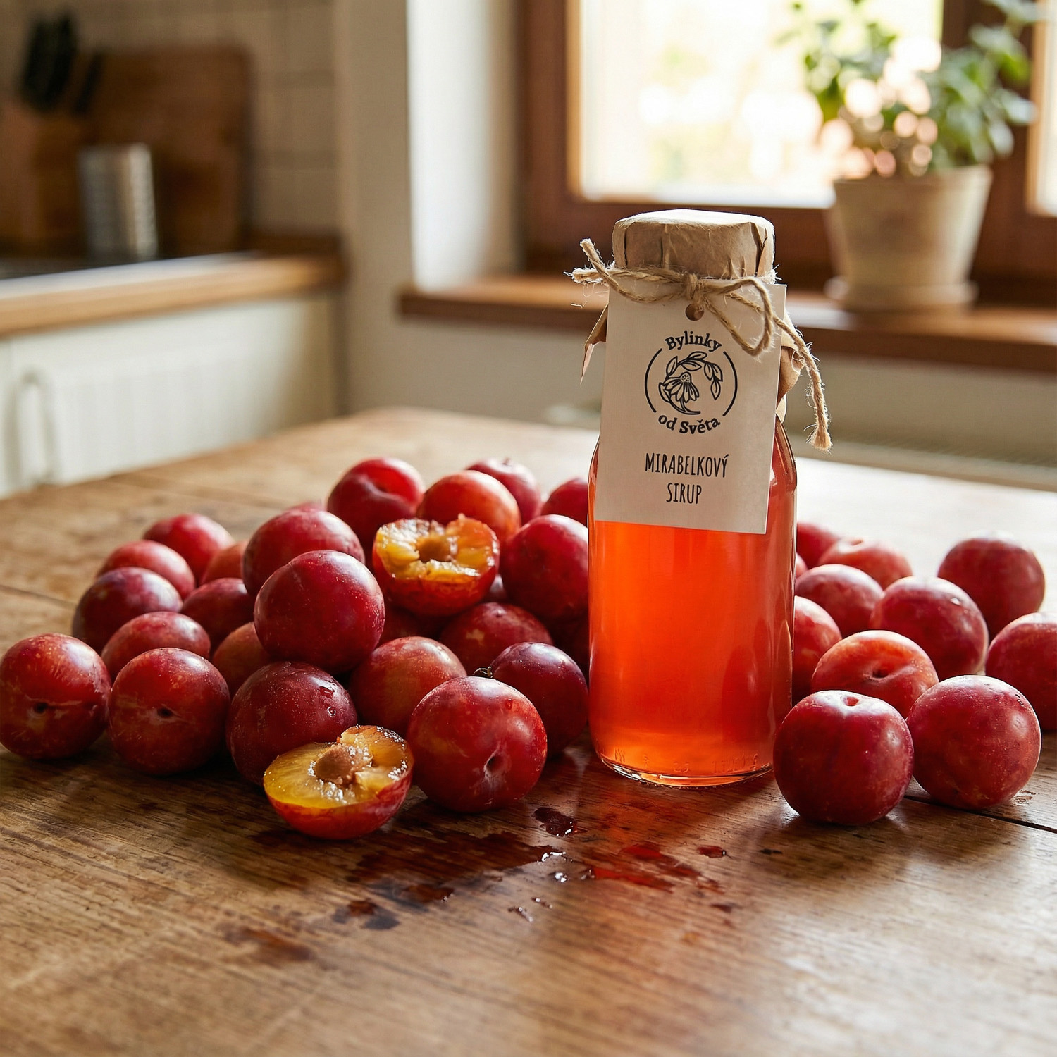 Domácí limonáda z mirabelkového sirupu Bylinky od Světa