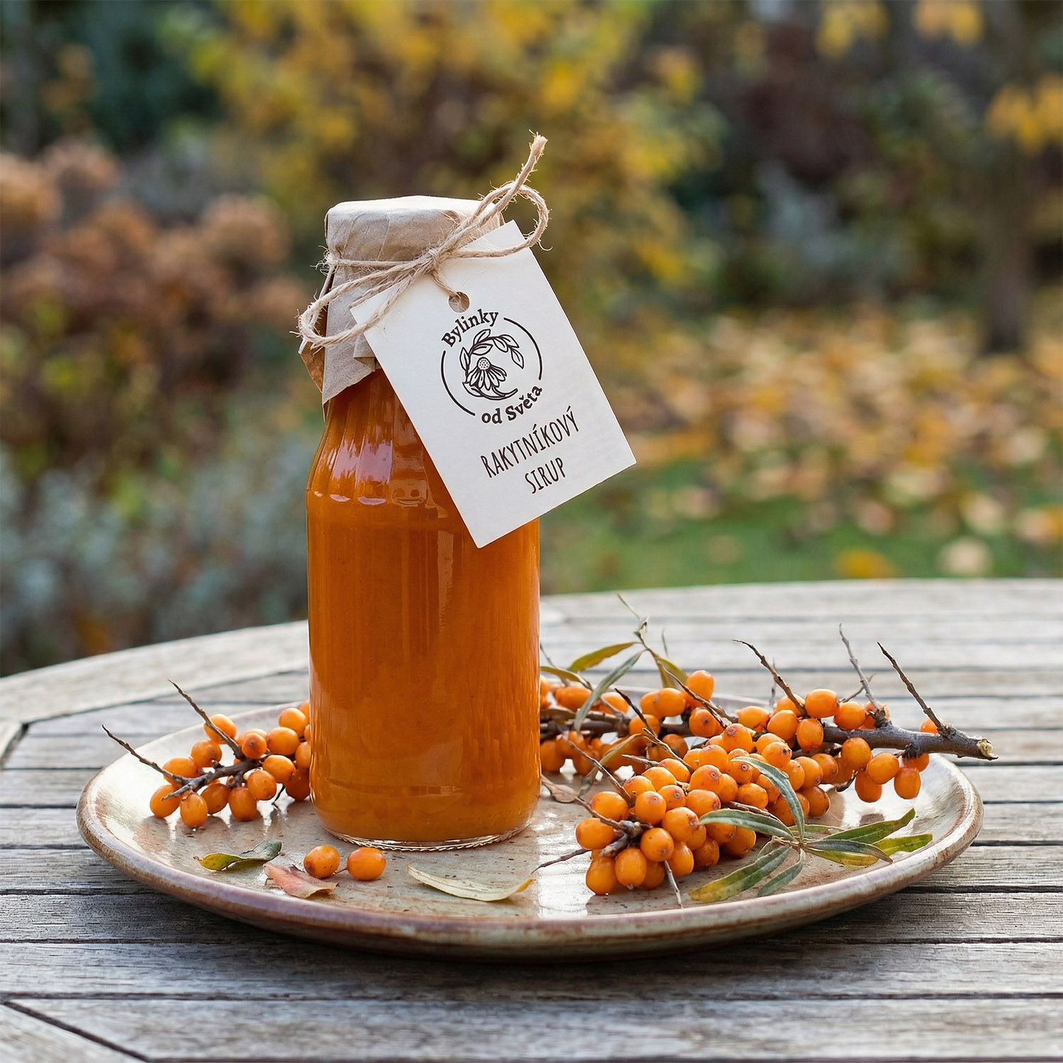 Přírodní rakytníkový sirup Bylinky od Světa – svěží ovocný sirup z rakytníku