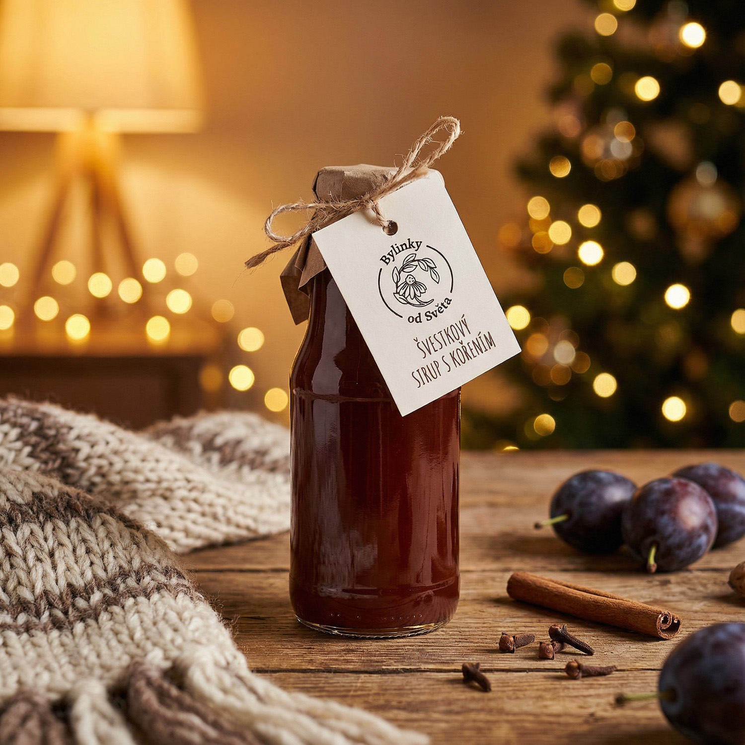 Švestková limonáda a horký nápoj ze švestkového sirupu