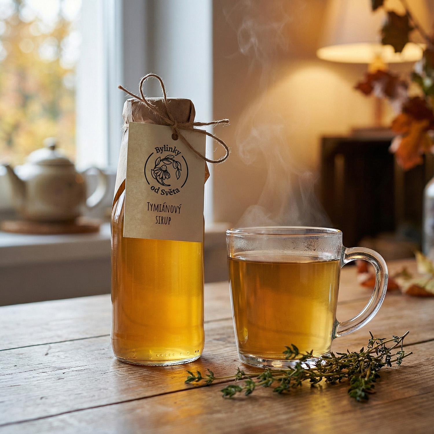 Tymiánová limonáda a čaj z tymiánového sirupu